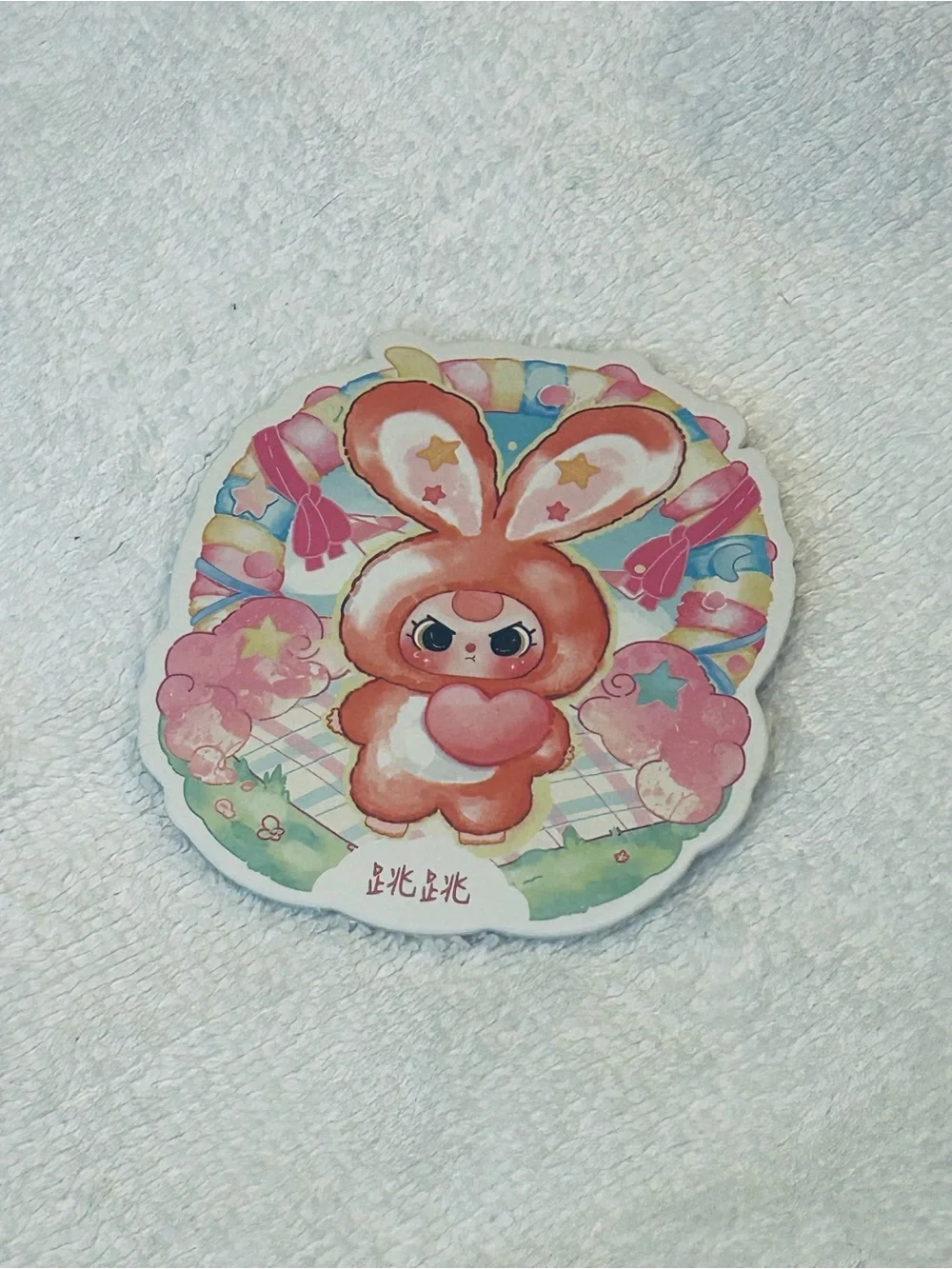 Adorable Baby Three LillyRabbit Town V3 character plush- orange and white Rabbit